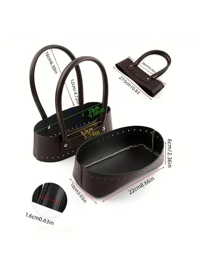Coffee Color DIY Handwoven Bag Making Kit With Portable Cover And 3D Bag Bottom - Image 4